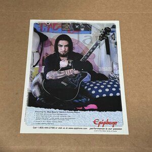 Dave Navarro - Epiphone Guitars - 2010 Print Advertisement